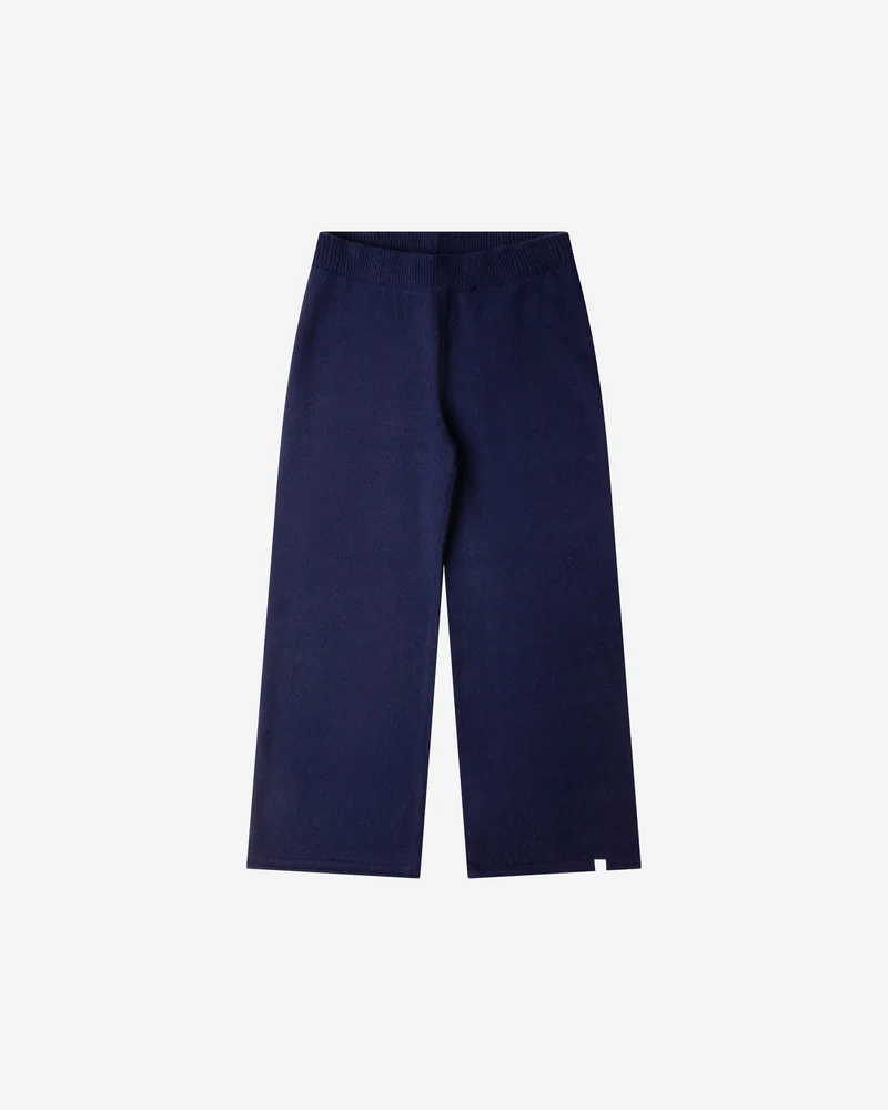Dunkelblaue Hose Knitted aus Bio-Wolle von Matona