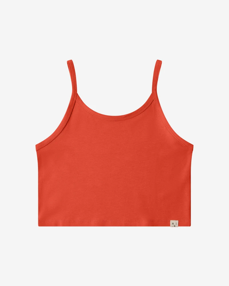 Oranges Crop-Top Basic aus Bio-Baumwolle von Matona