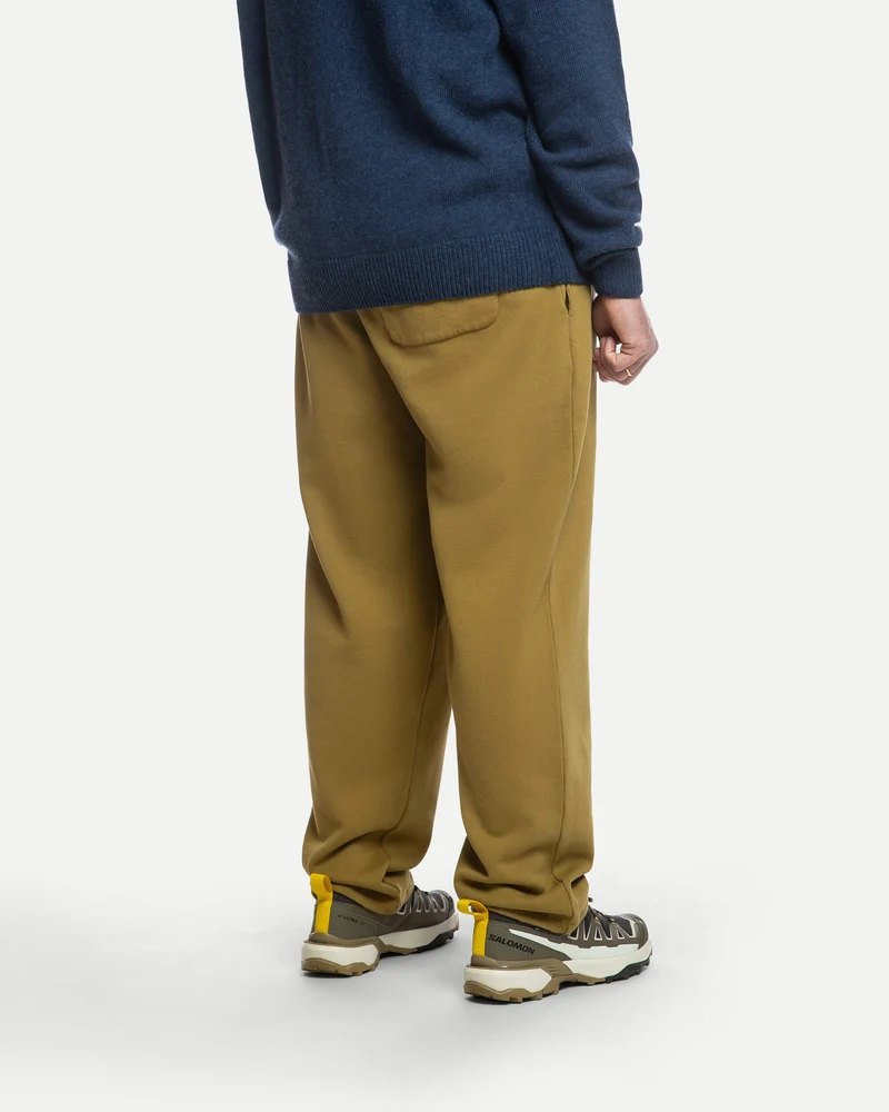 Gelbe Sweatpants Pleated aus 100% Bio-Baumwolle von Matona
