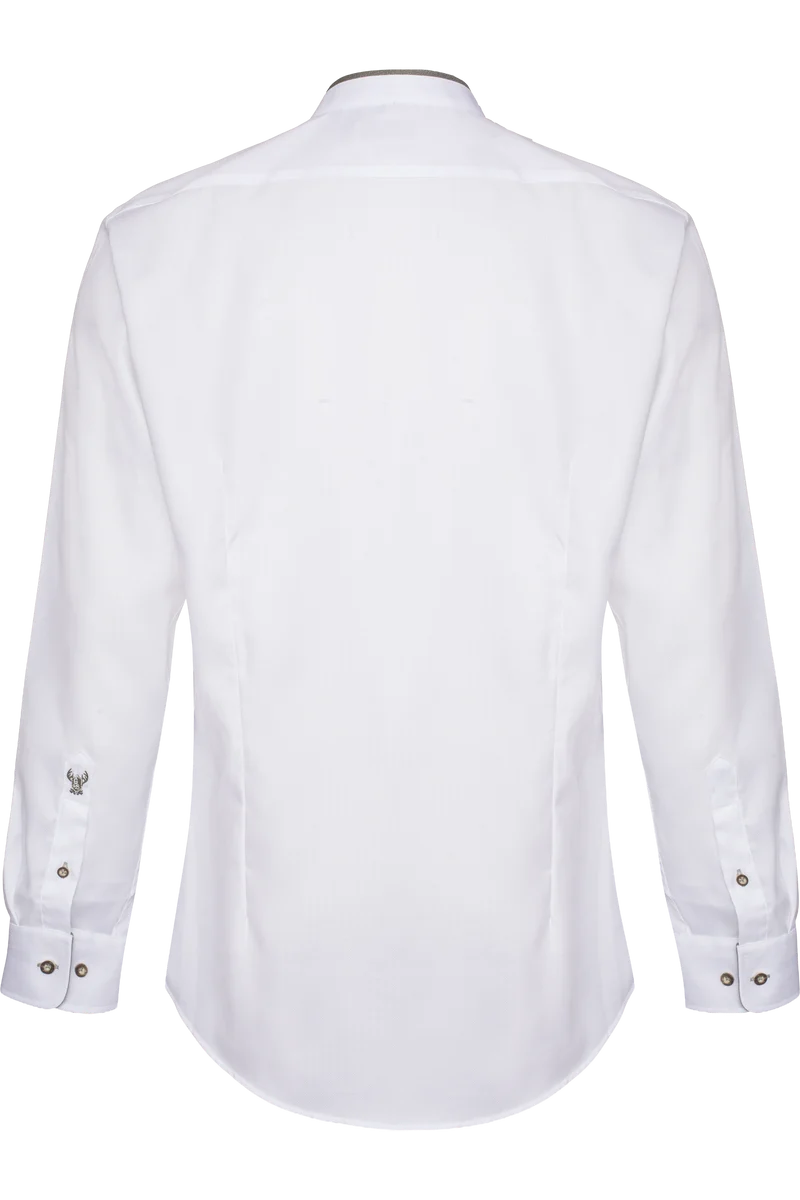 Herren Trachtenhemd mit Strukturmuster Tailored Fit - weiß grün