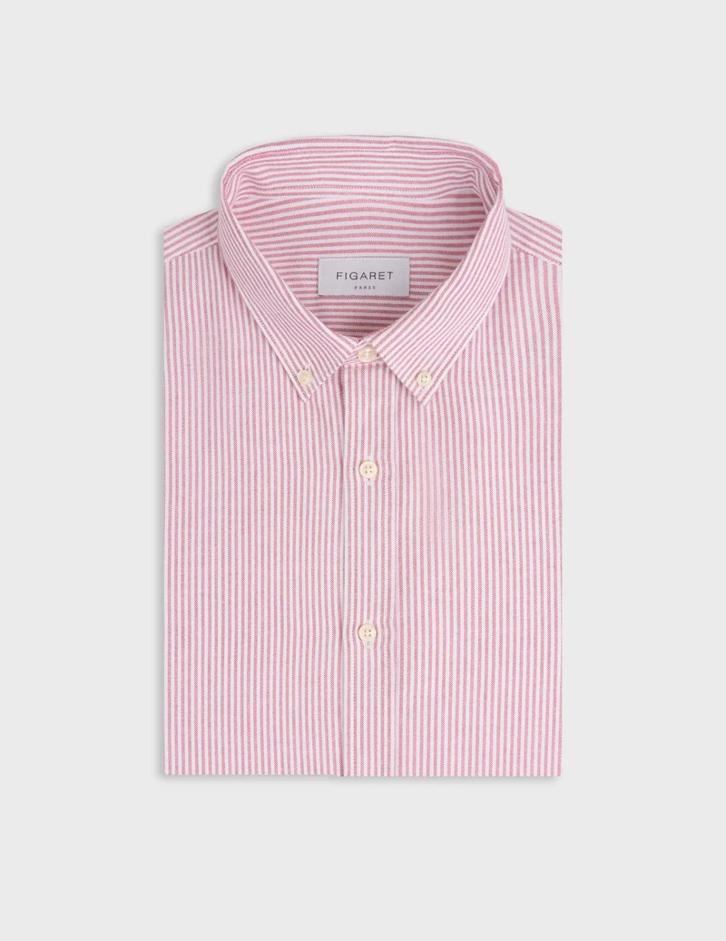 Chemise Gaspard rayée rouge