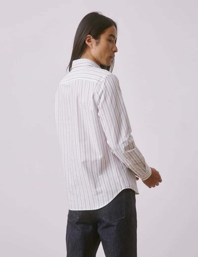 Chemise Aristote rayée rouge