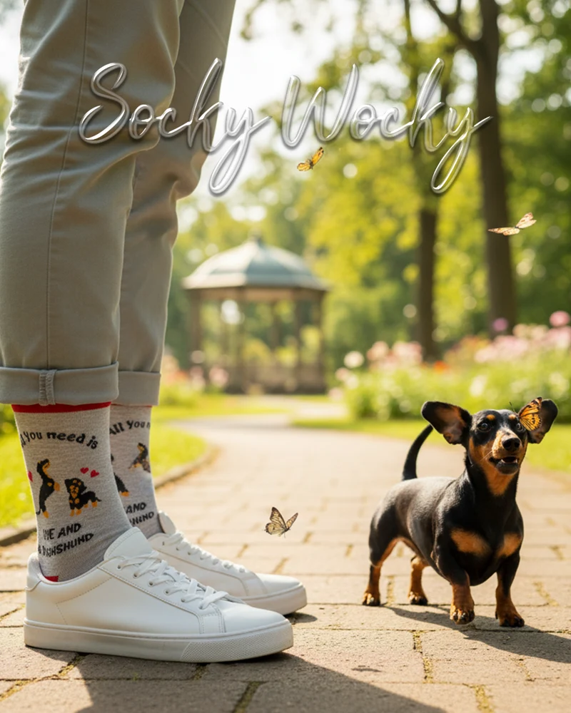 All You Need is Love And a Dachshund Love Socks Romantic Dog Edition