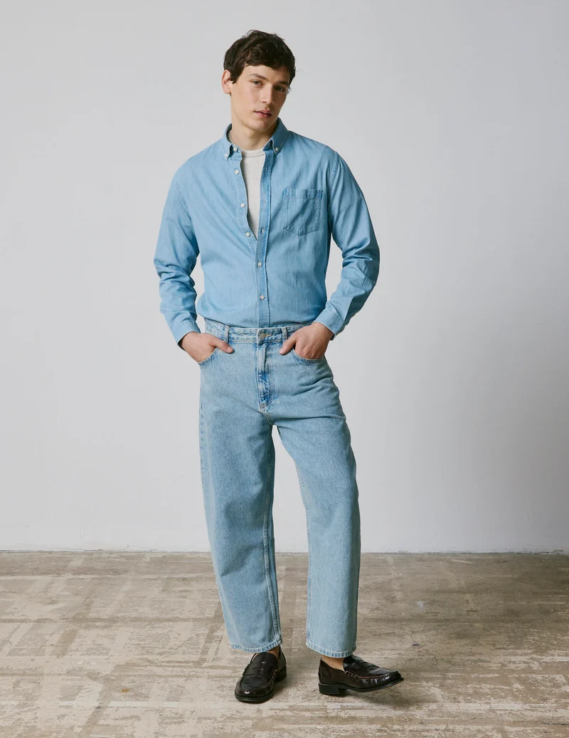 Chemise gabriel en denim bleu