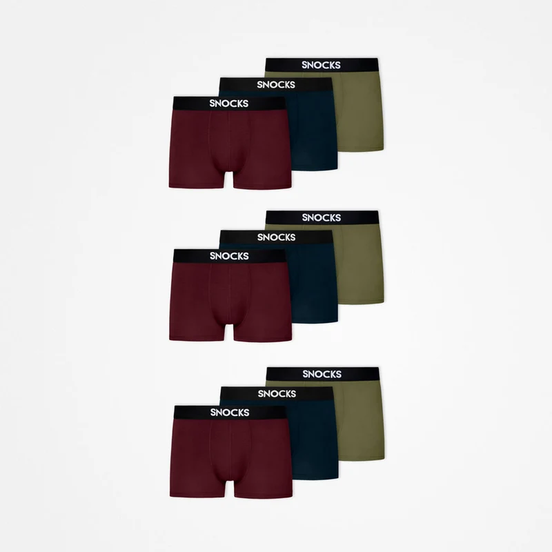 Premium Boxershorts | Mix (Rot/Olive/Blau)