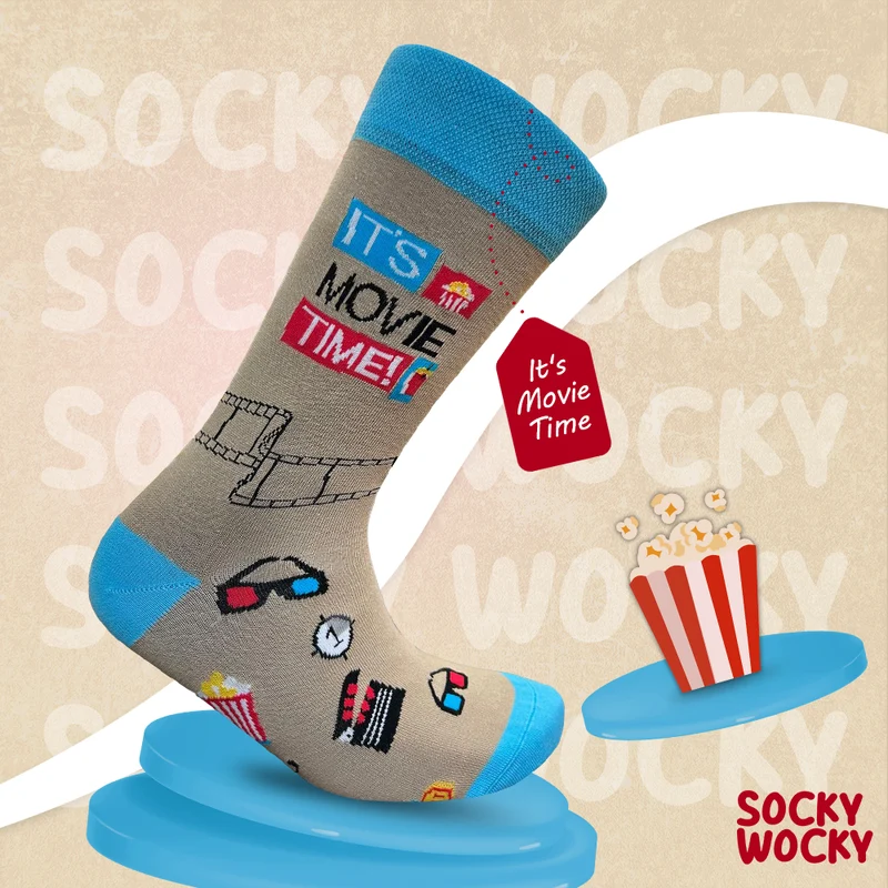 It’s Movie Time Socks Cinema Night Edition