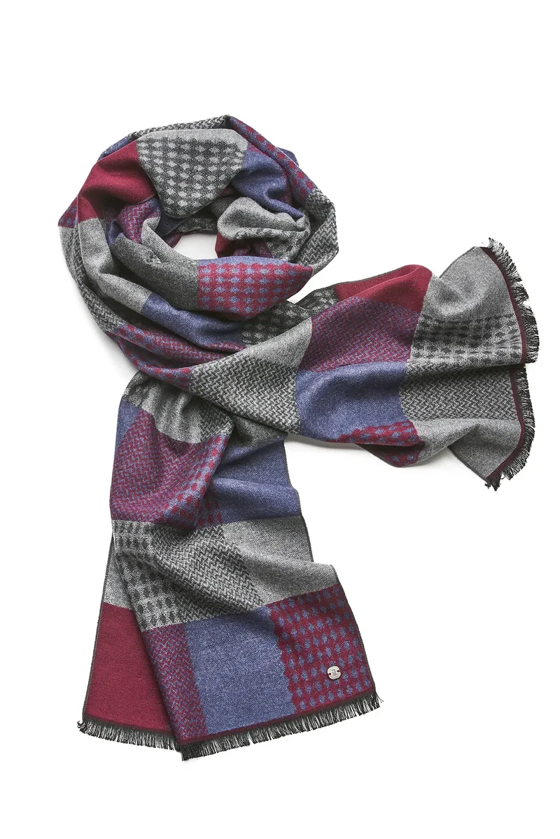 Schal Herren Bambus Patchwork