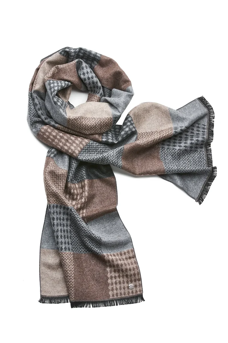 Schal Herren Bambus Patchwork