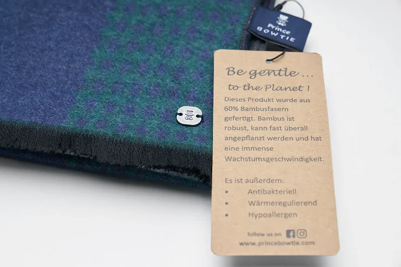 Schal Herren Bambus Patchwork