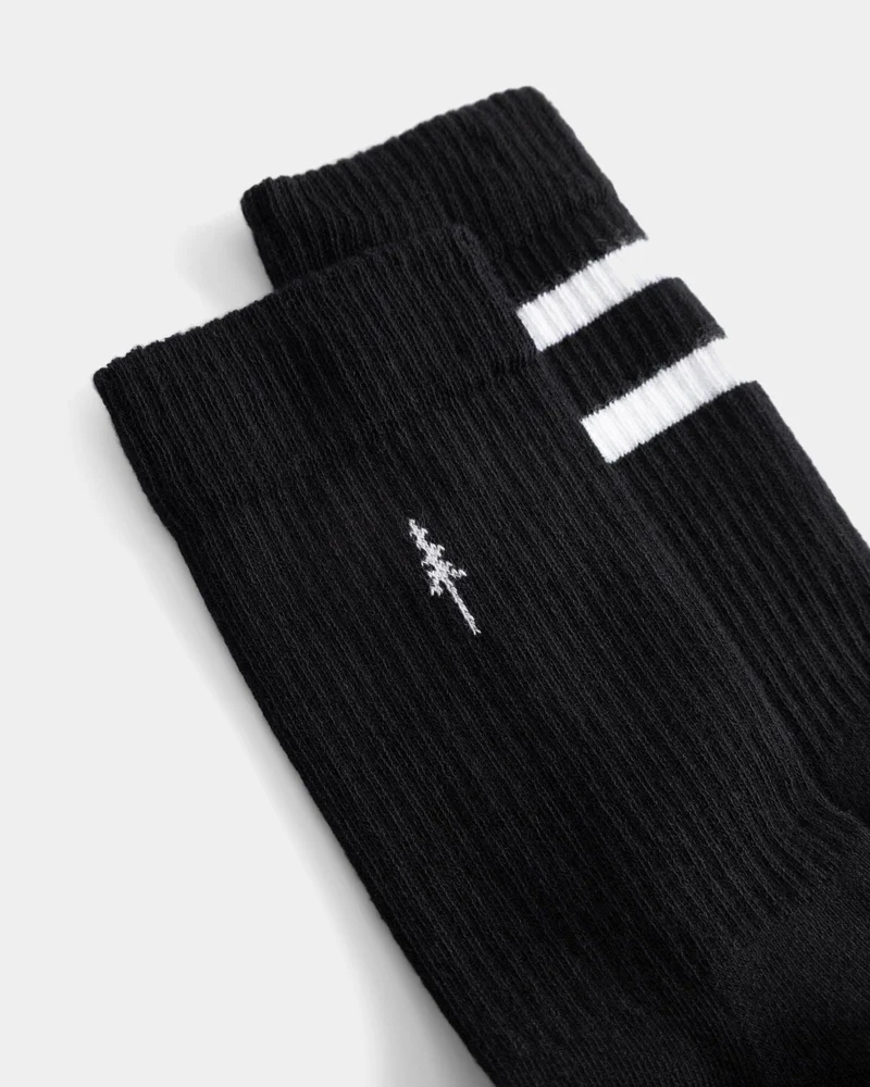 Schwarze Socken TreeSocks Ribbed Classic aus Bio-Baumwolle von Nikin
