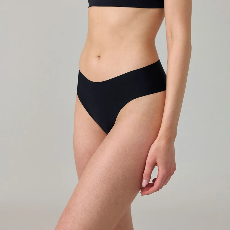 Hipster Panties Seamless | Schwarz