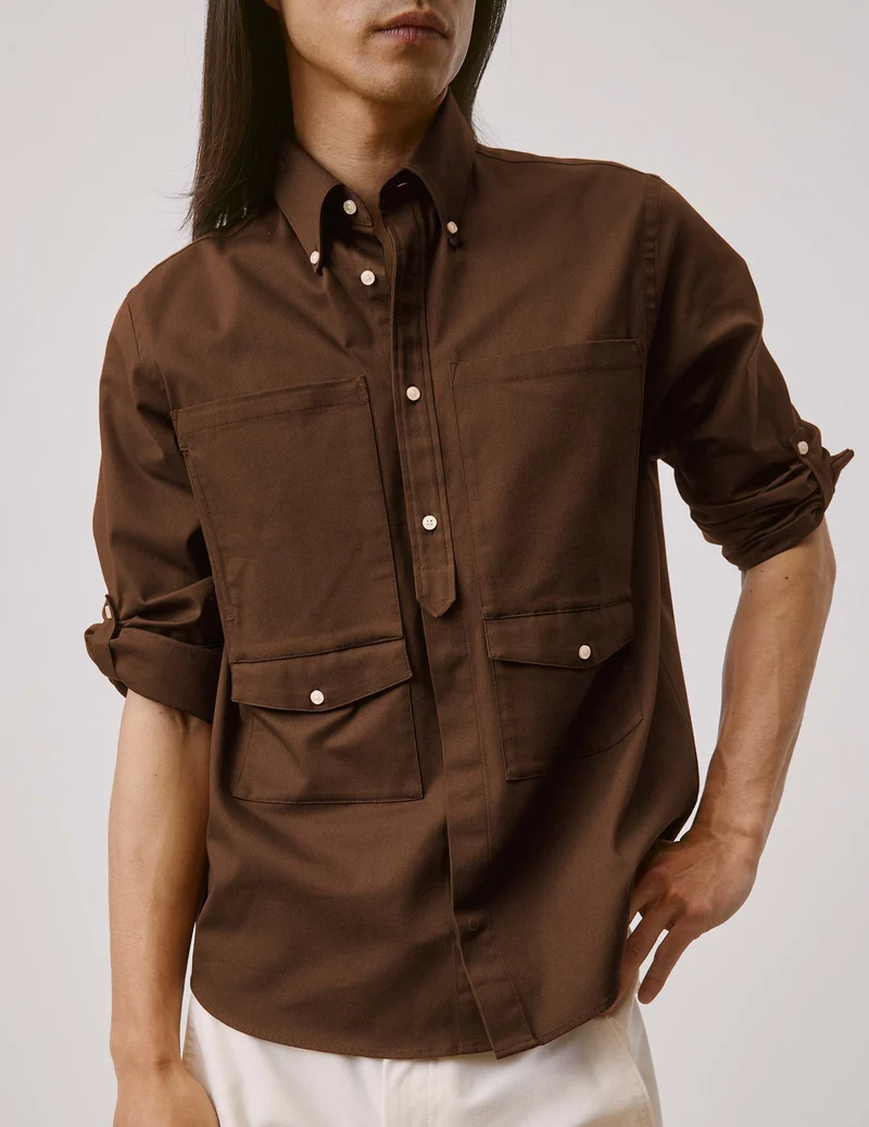 Chemise Mathéo marron