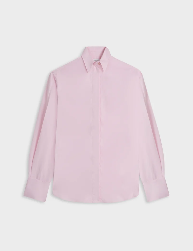 Chemise Irisa gorge cachée rose clair
