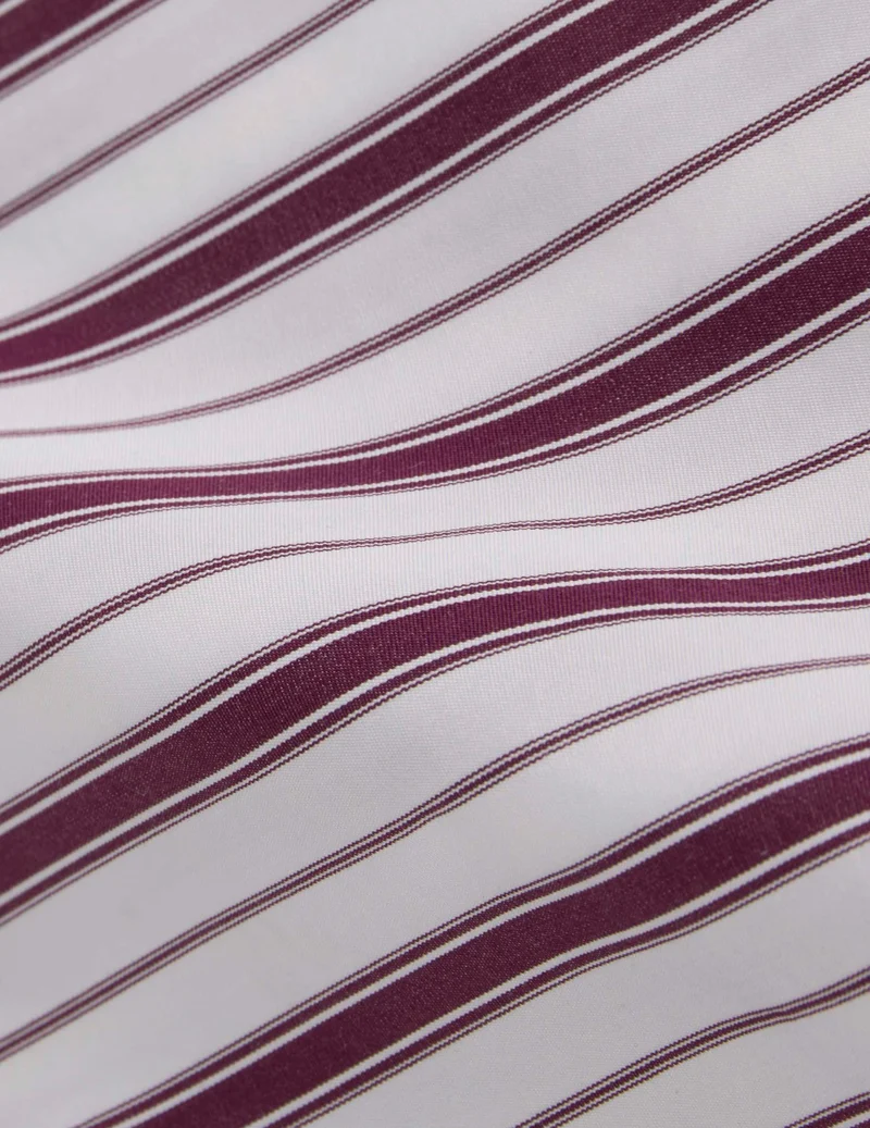 Chemise Margaux rayée bordeaux