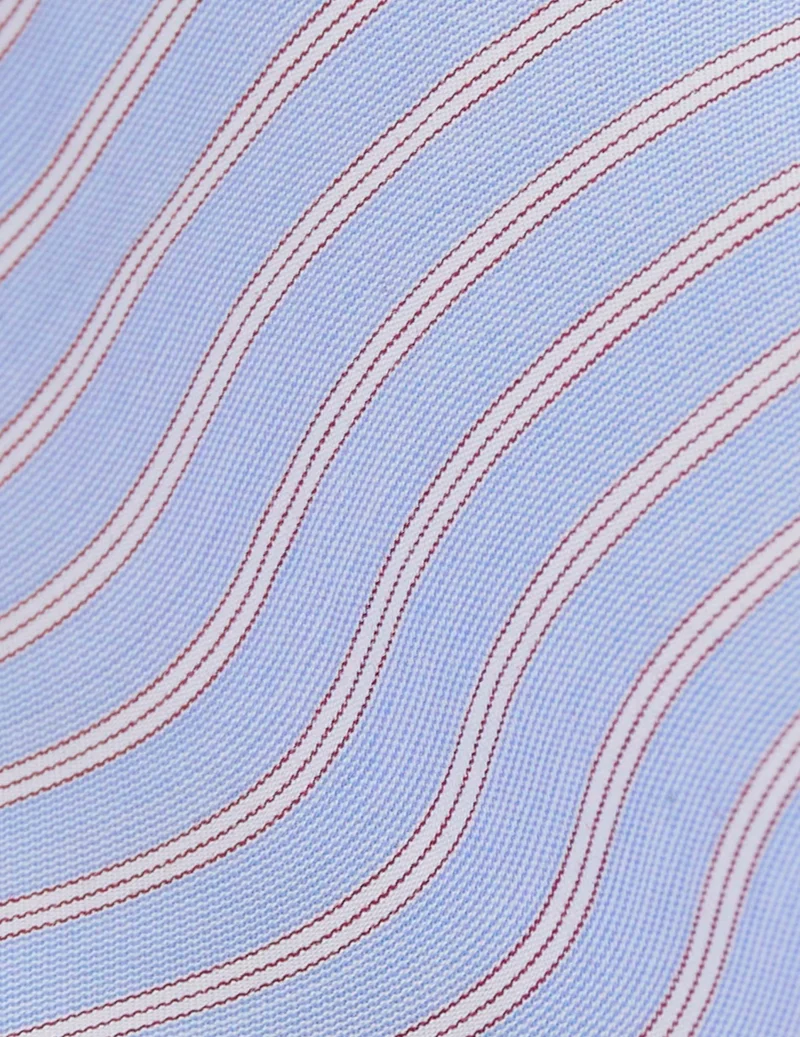 Chemise mixte "Je t'aime" bleue rayée