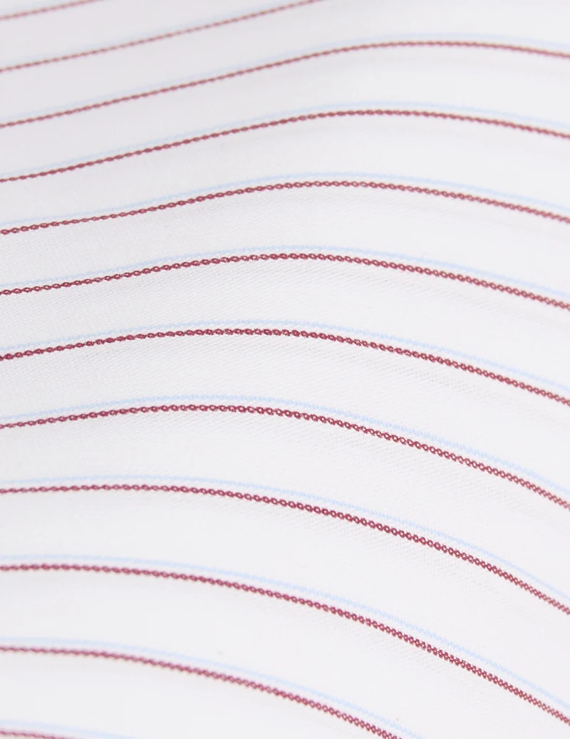 Chemise classique rayée rouge