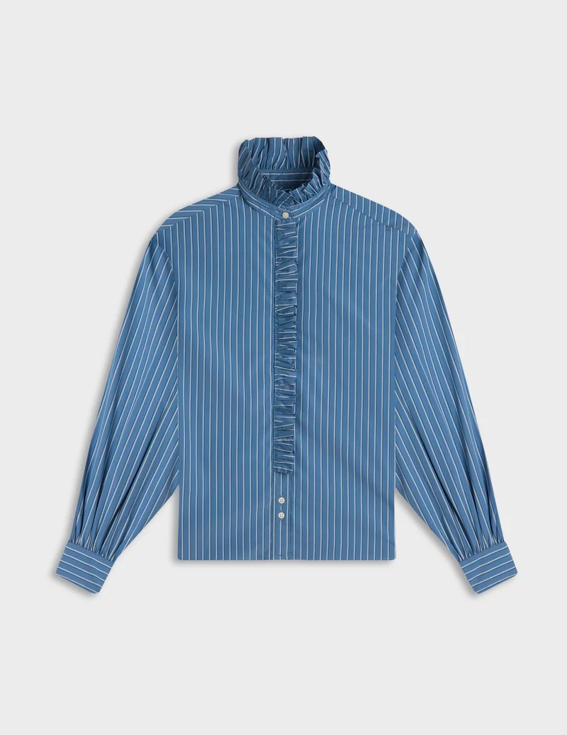 Chemise Greta rayée bleue