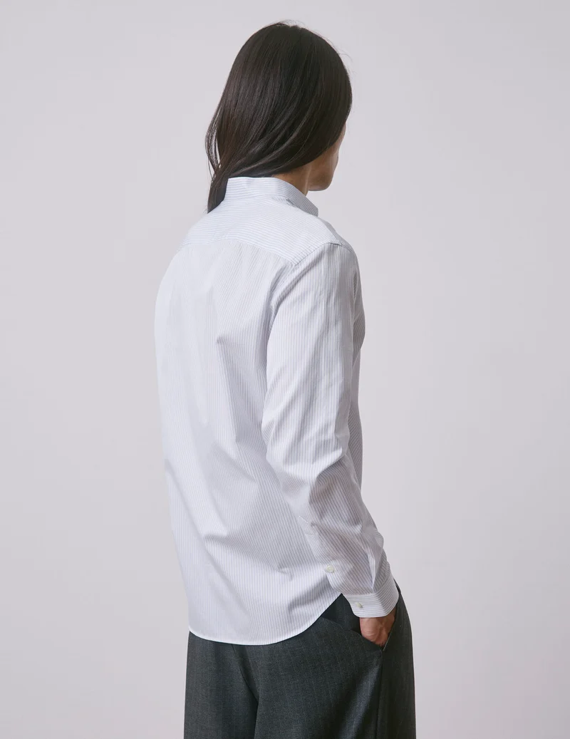 Chemise Carl rayée bleu clair