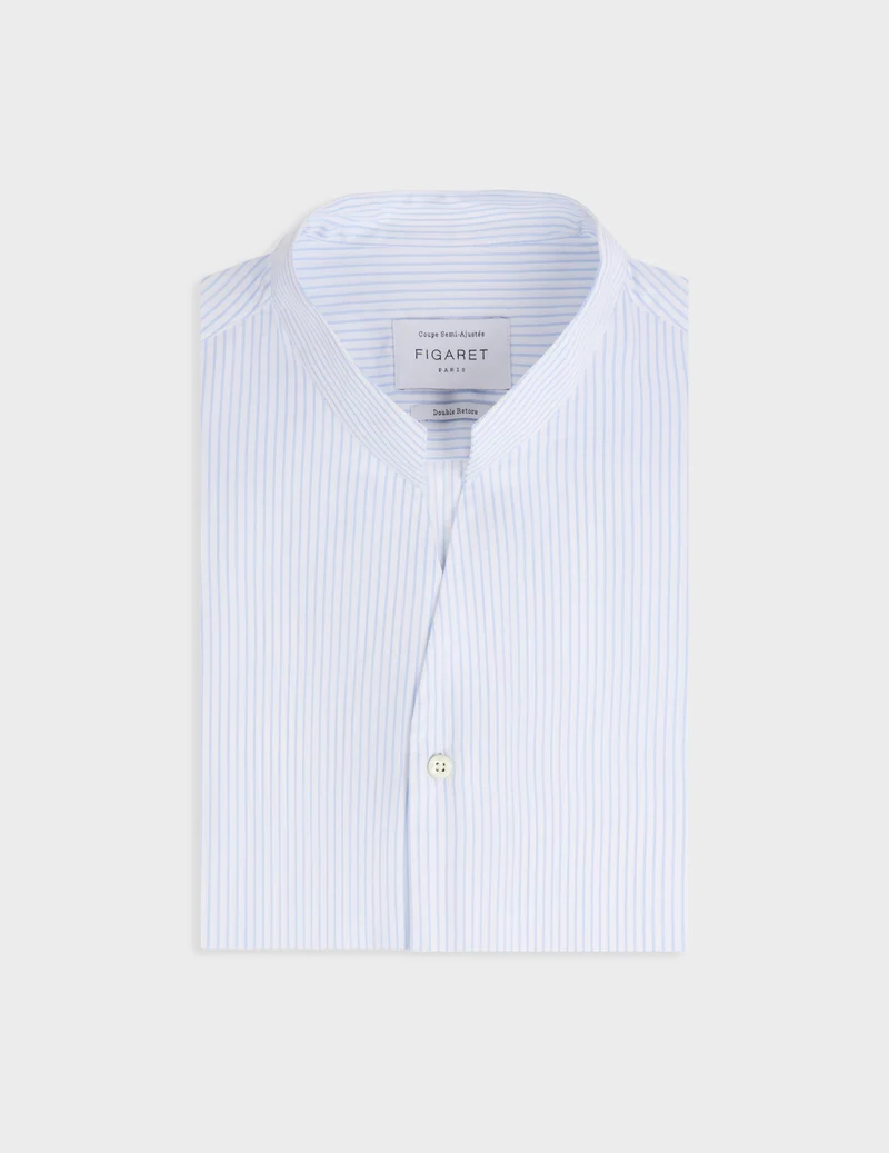 Chemise Carl rayée bleu clair