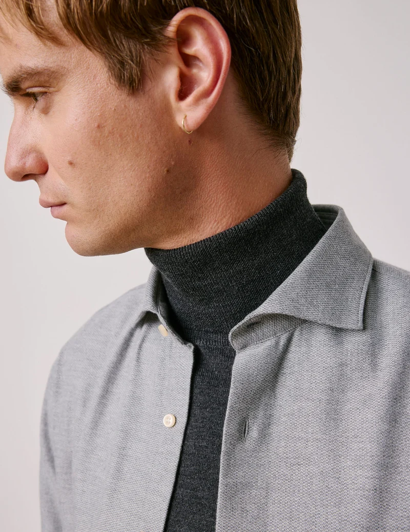 Chemise Aristote en flanelle gris
