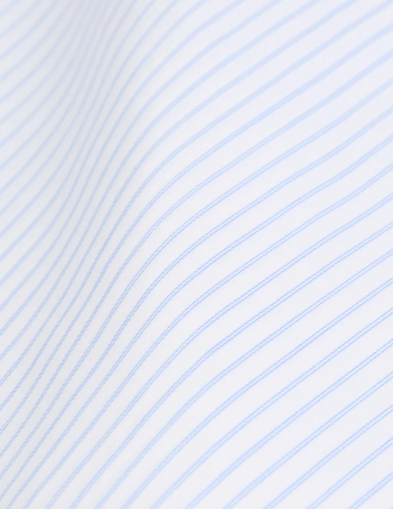 Chemise classique rayée bleu clair