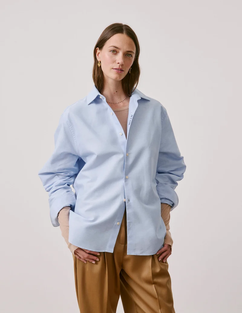 Chemise mixte "Je t'aime" bleue