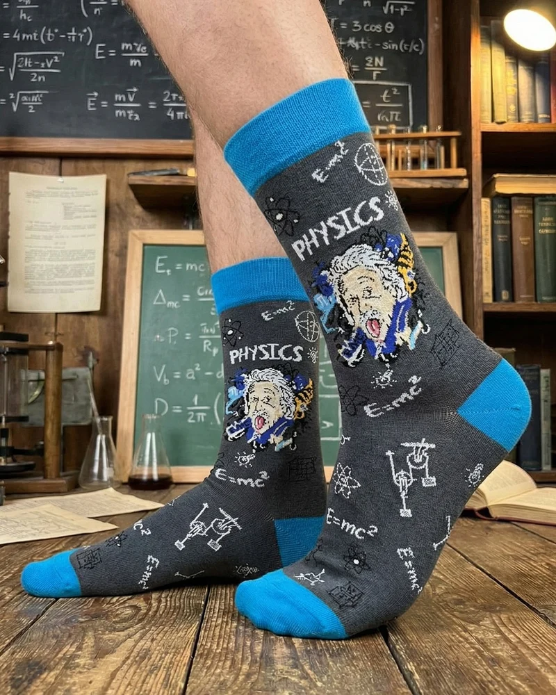 Einstein Physics Socks Genius Science Tribute