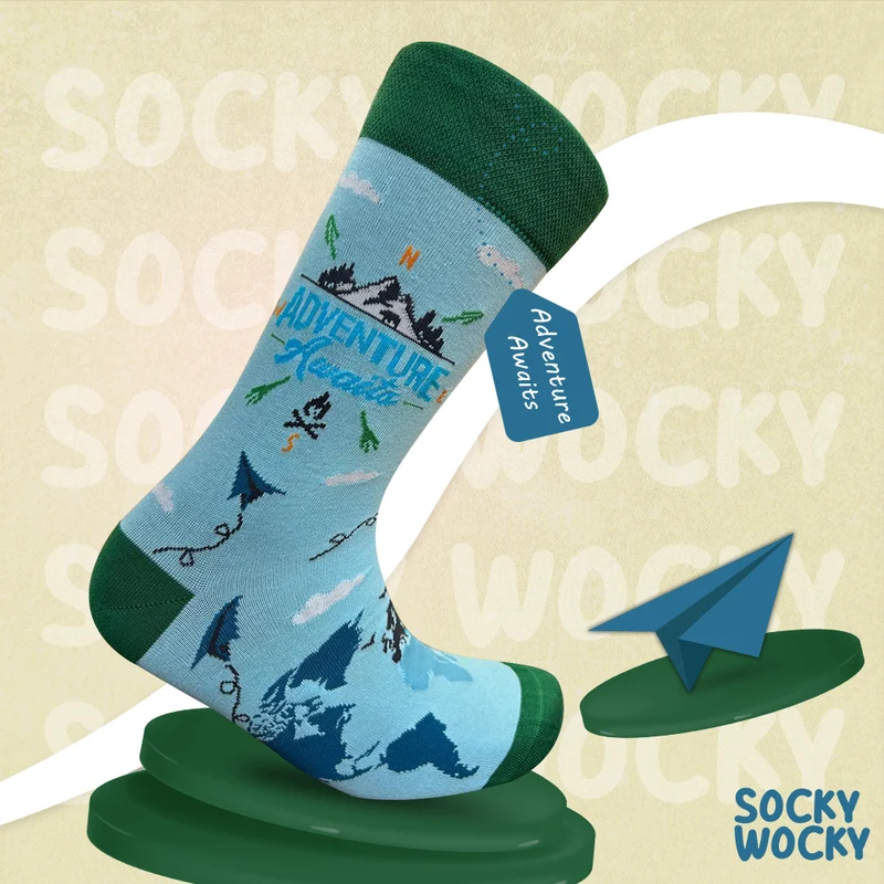 Adventure Awaits Socks Travel Spirit Edition