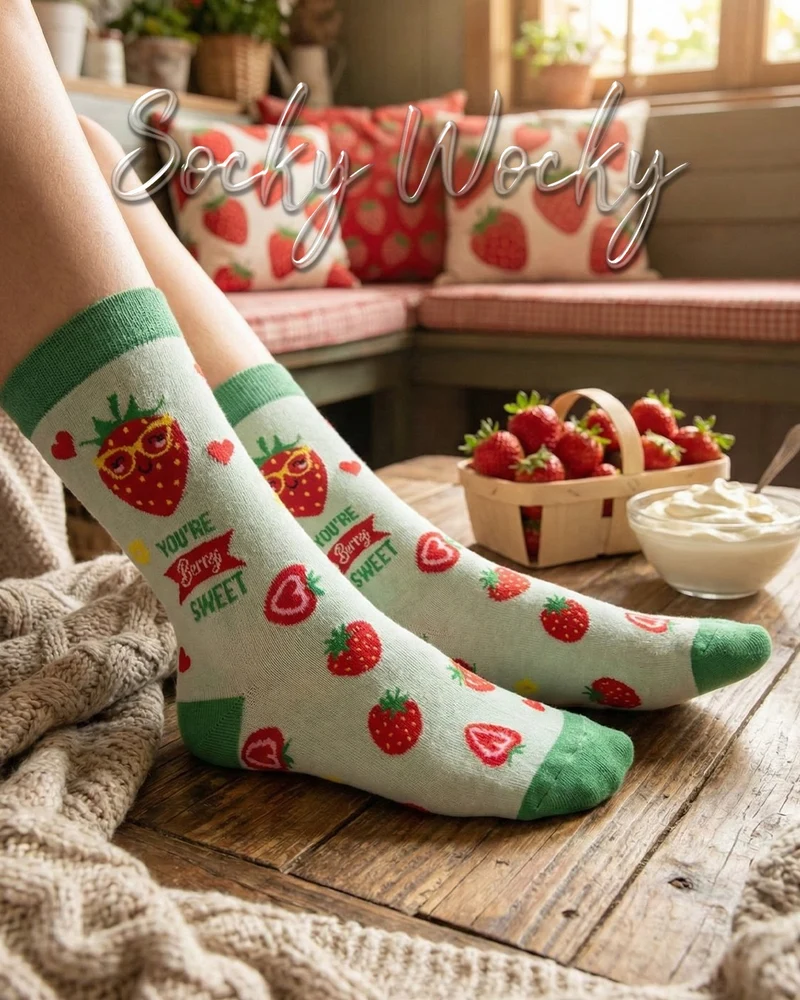 Strawberry Socks Fruit Pattern Series