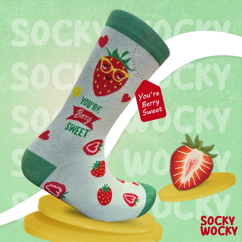Strawberry Socks Fruit Pattern Series