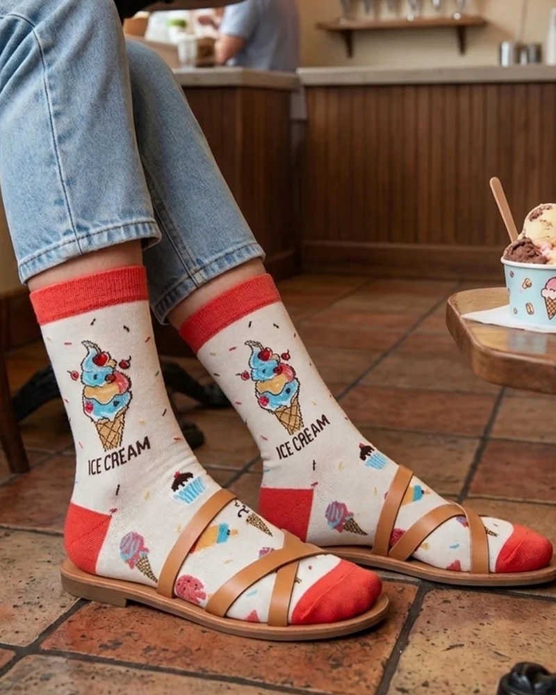 Ice Cream Socks Sweet Dessert Edition