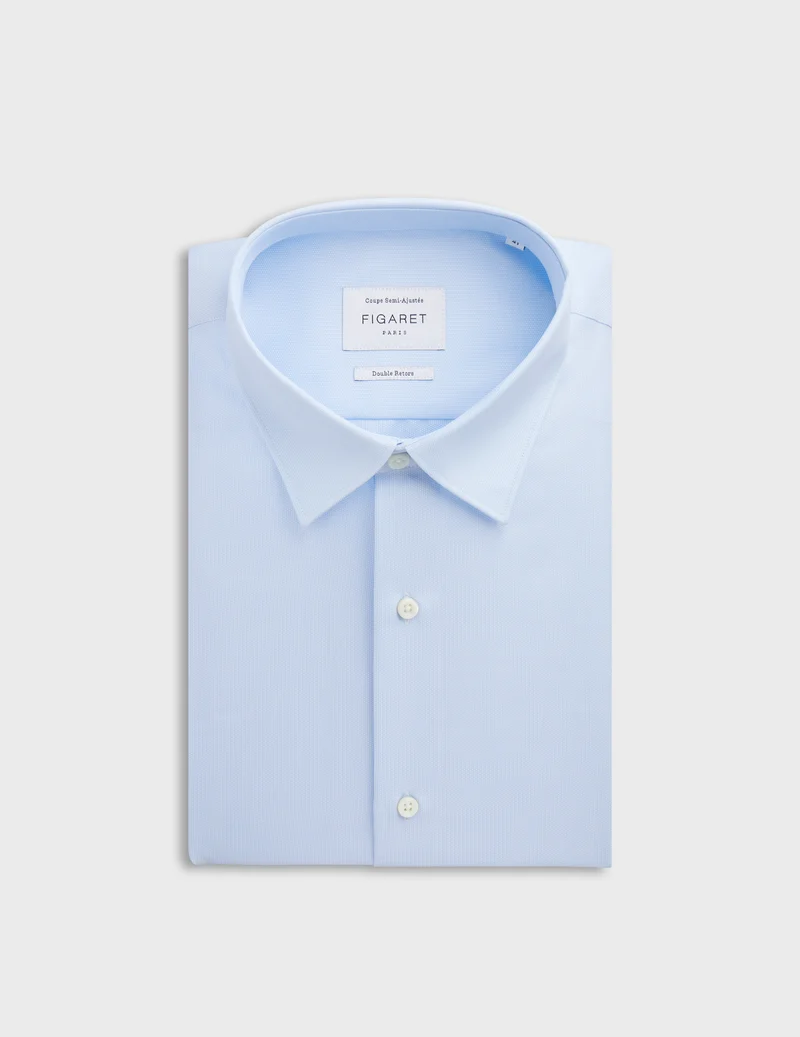 Chemise Semi-ajustée bleue