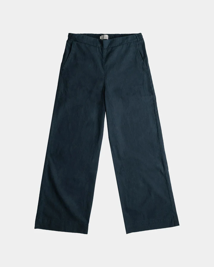 Dunkelblaue Hosen TreePants aus Hanf & Baumwolle von Nikin