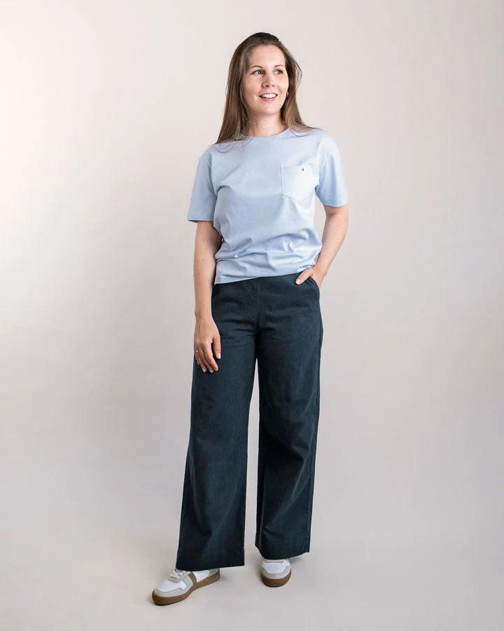 Dunkelblaue Hosen TreePants aus Hanf & Baumwolle von Nikin