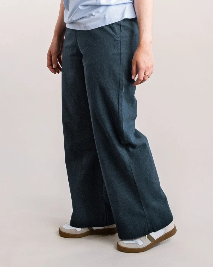 Dunkelblaue Hosen TreePants aus Hanf & Baumwolle von Nikin