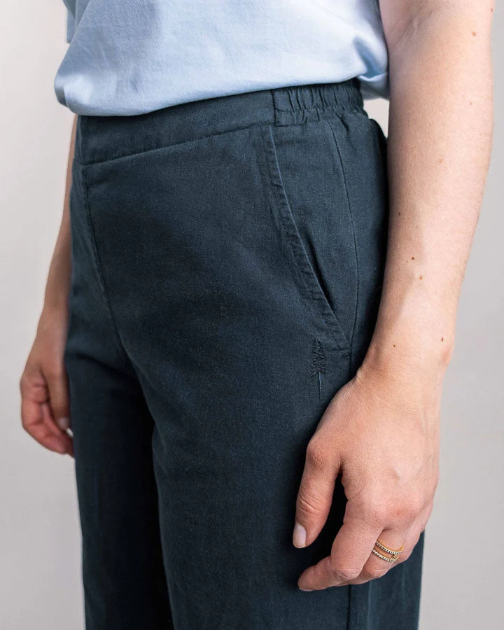 Dunkelblaue Hosen TreePants aus Hanf & Baumwolle von Nikin