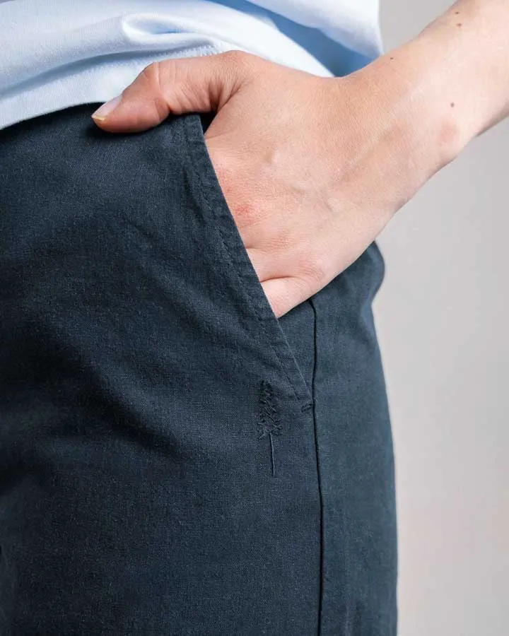 Dunkelblaue Hosen TreePants aus Hanf & Baumwolle von Nikin