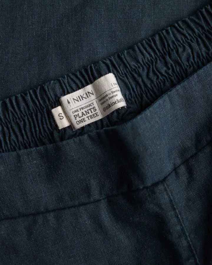 Dunkelblaue Hosen TreePants aus Hanf & Baumwolle von Nikin