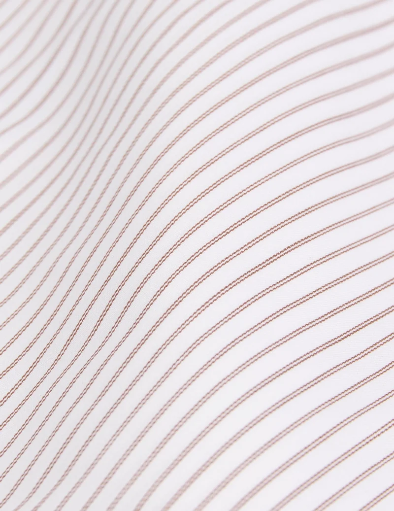 Chemise classique rayée marron