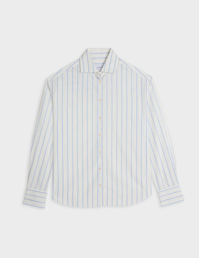 Chemise Mélinda rayée bleu clair