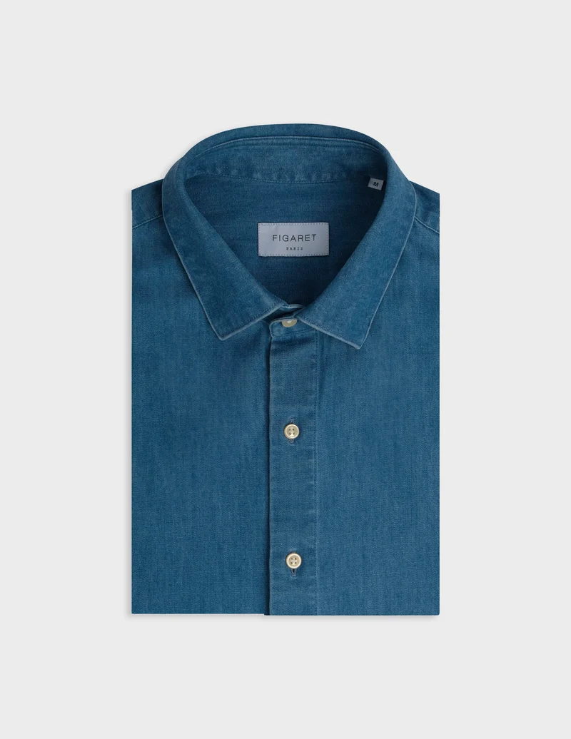 Chemise Auguste en denim bleu