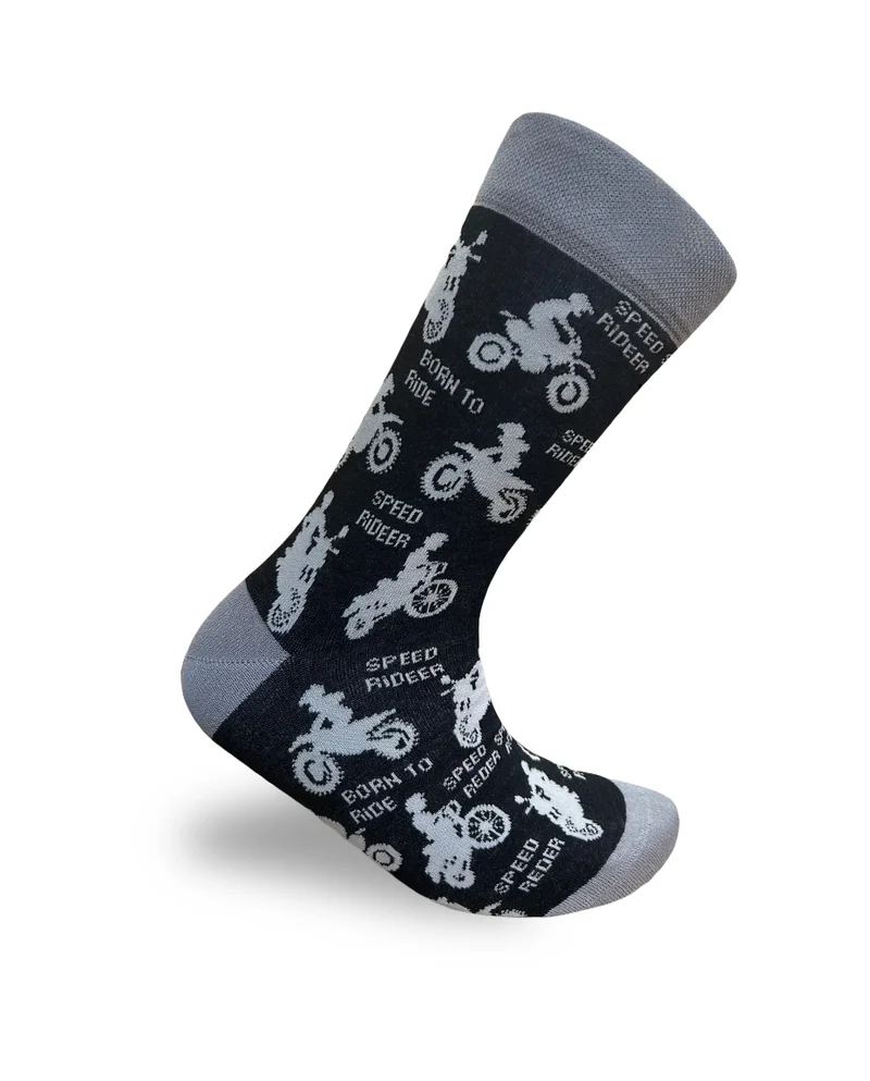 Motorcycle Black Socks Biker Lifestyle Series