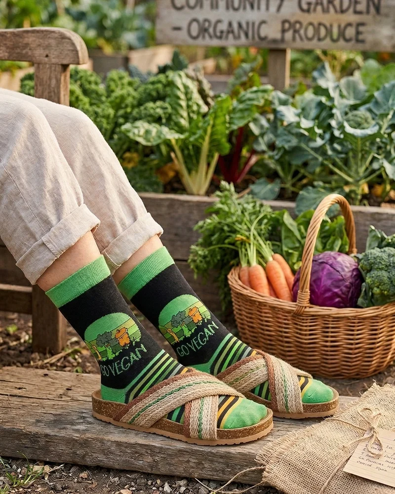 Go Vegan Socks Plant Lifestyle Series