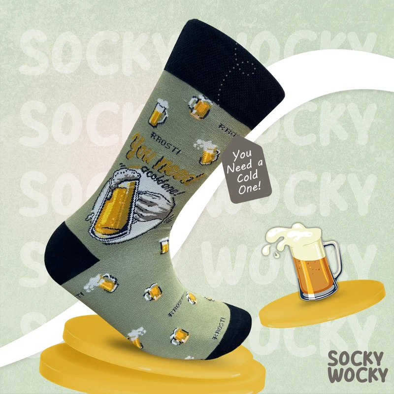 You Need a Cold One Socks Beer Mood Series