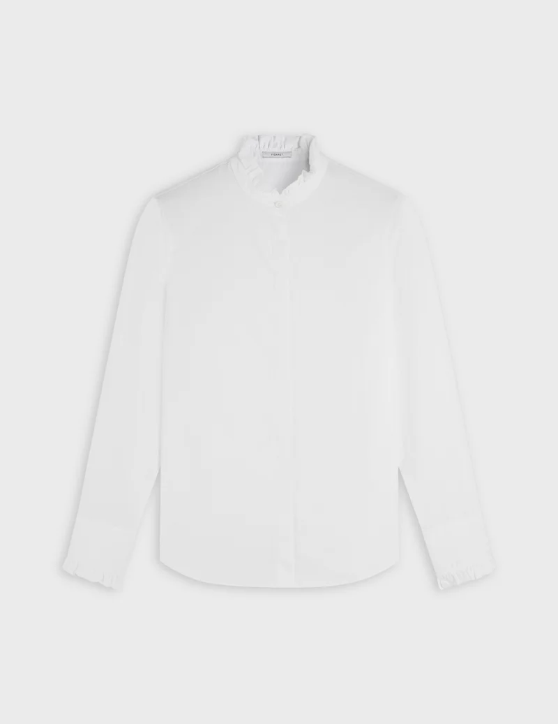 Chemise Louison gorge cachée blanche
