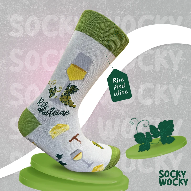 Rise And Wine Socks Wine Lifestyle Series
