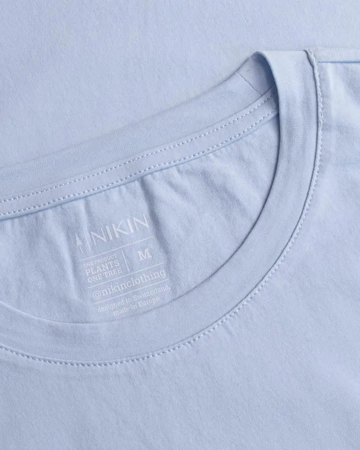 Hellblaues T-Shirt TreeShirt Pocket Mono aus 100% recycelter Baumwolle von Nikin
