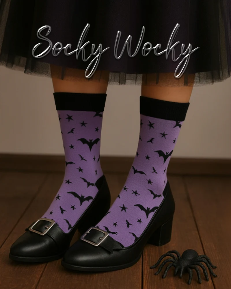 Halloween Bats Socks Night Creature Edition