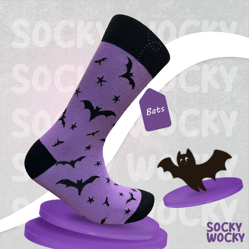 Halloween Bats Socks Night Creature Edition