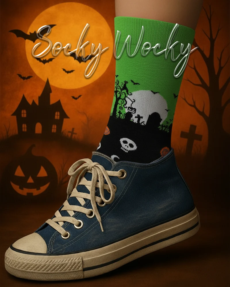 Halloween Grave Socks Horror Scene Series